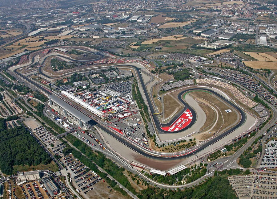 Вид трассы Circuit de Catalunya с птичьего полёта