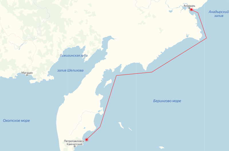 Шелихова залив карта