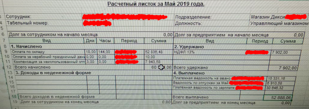 Когда придет зп в мае. Расчётный листок по заработной плате в магните. Расчетный зарплатный лист.