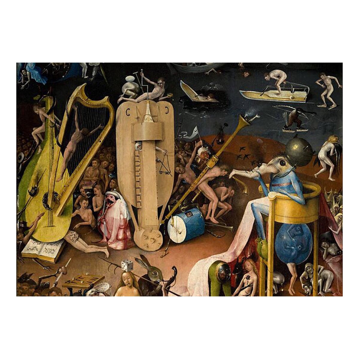 Иероним Босх "Сад земных наслаждений" (фрагмент), 1500-1510
