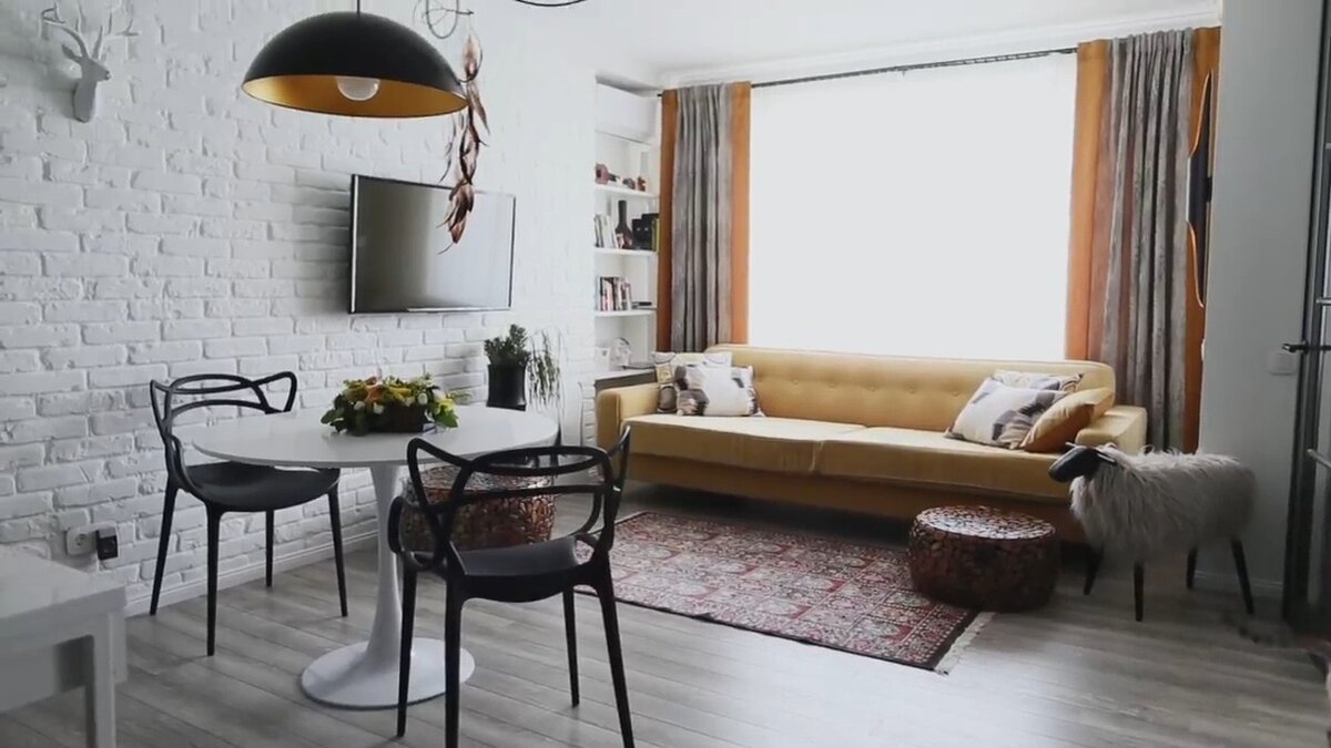 Дизайн однокомнатной квартиры 43м2