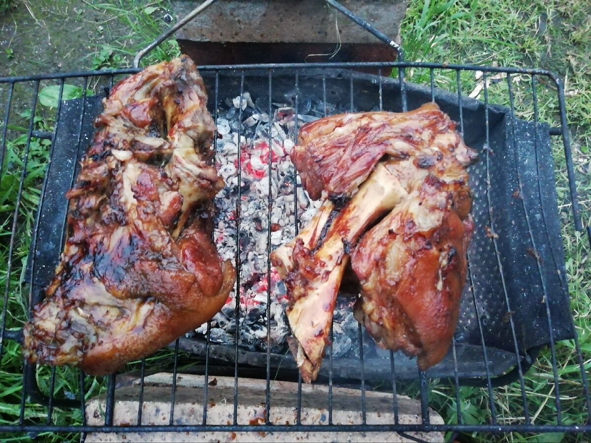 Рулька в пиве в казане/гриле.🍖🍻🐗💣