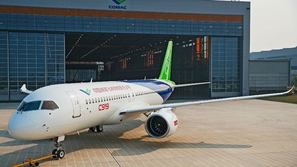 Китайский самолёт Comac C919. Взято из Яндекс-картинок 