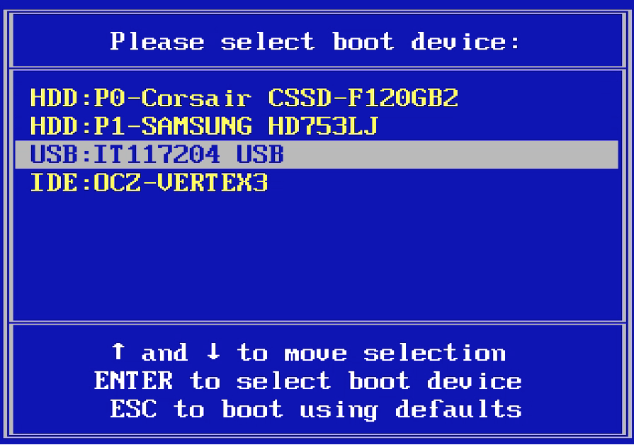 Boot Menu (фото взято из открытых источников)