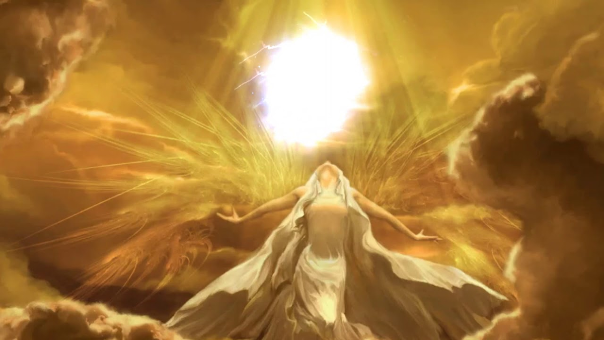 Поток 3 душа. Ангел солнца. Божий свет. Божественная энергия. Духовность Бог.