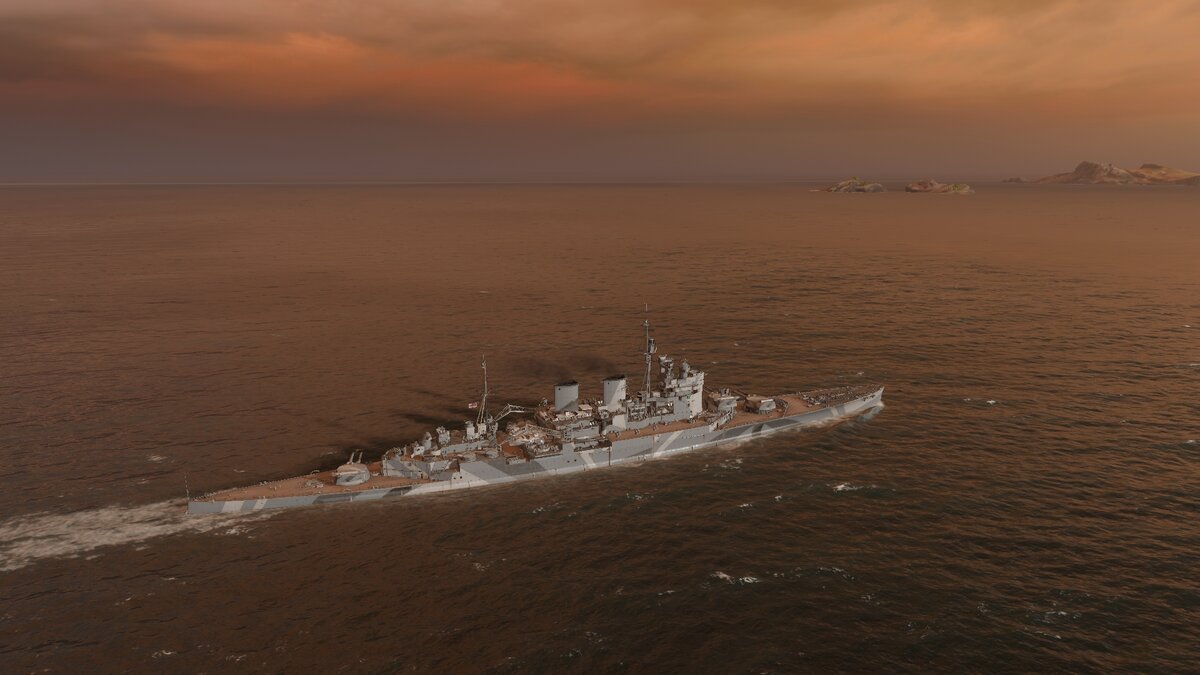 Линейный крейсер Renown. Скриншот игры World of warships.  