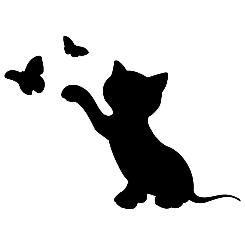 Контурный рисунок кошка