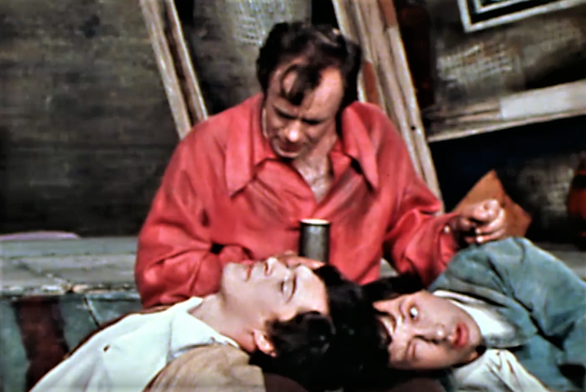 Кадр из телеспектакля "Плутни Скапена" (1979)