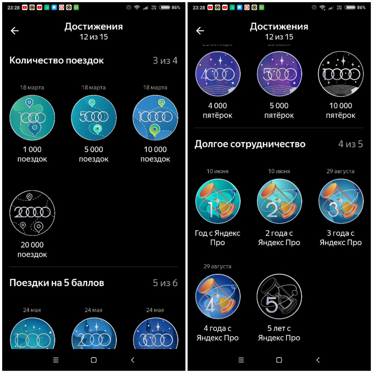 Скриншот с Яндекс Про