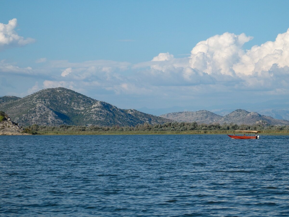 Катер на скадарском озере