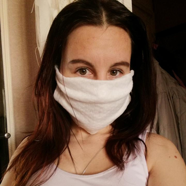 Фото из личного архива - маска из многоразовых полотенец