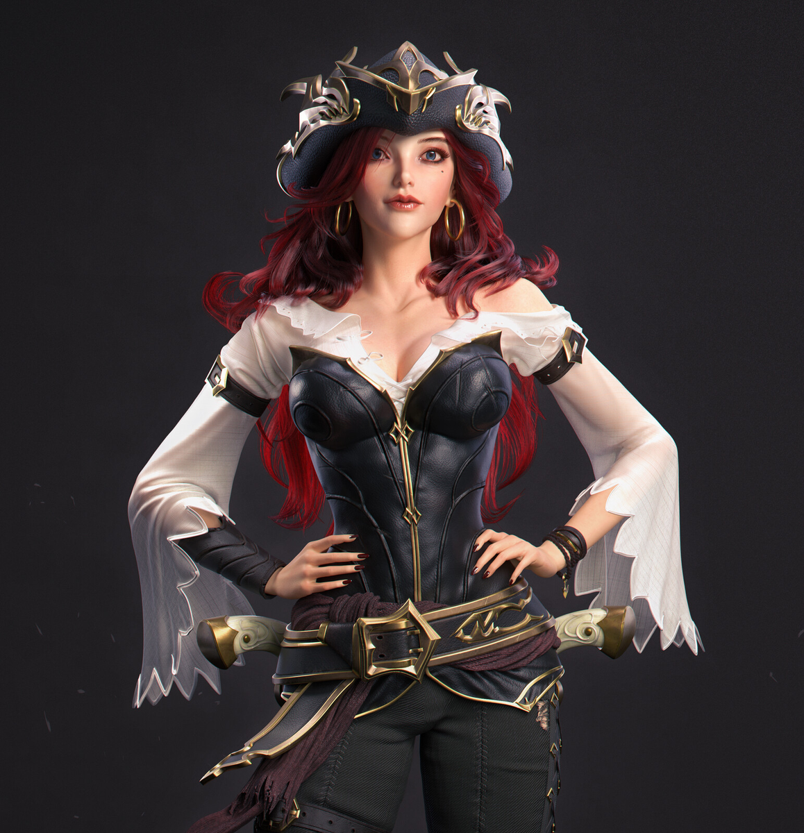 Ну вот вам, чем не героиня фэнтези? Картинка взята с сайта https://www.artstation.com/artwork/w82029 чисто для привлечения внимания. Автор у картинки есть - 翼次方 , но как это записать русскими буквами, я не знаю.