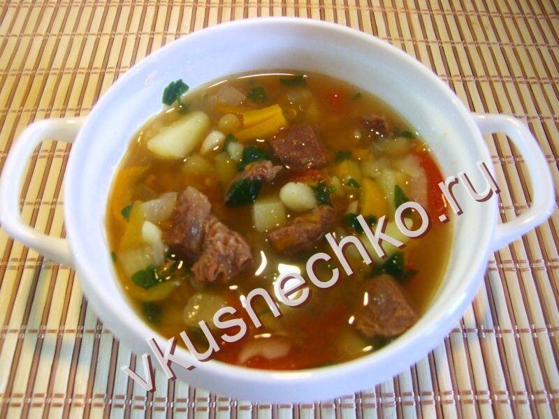 Как приготовить мясную похлебка с картофелем и другими овощами, пошаговый рецепт с фото.