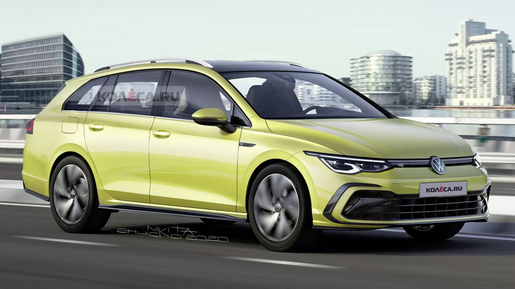 Рендер нового Volkswagen Golf Variant, фото: Колёса.ру