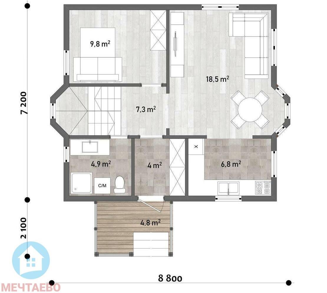 1-й этаж и его планировка.