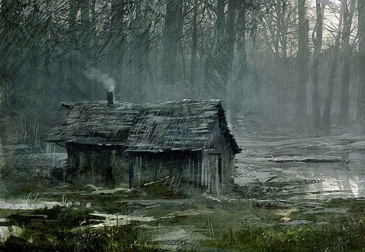 Один человек заблудился в лесу. Он долго блуждал и, в конце концов, в сумерках натолкнулся на хижину. Внутри никого не было, и он решил лечь спать. Но он долго не мог заснуть, потому что на стенах висели портреты каких-то людей, и ему казалось, что они зловеще смотрят на него. В конце концов он заснул от усталости. Утром его разбудил яркий солнечный свет. На стенах не было никаких картин. Это были окна.