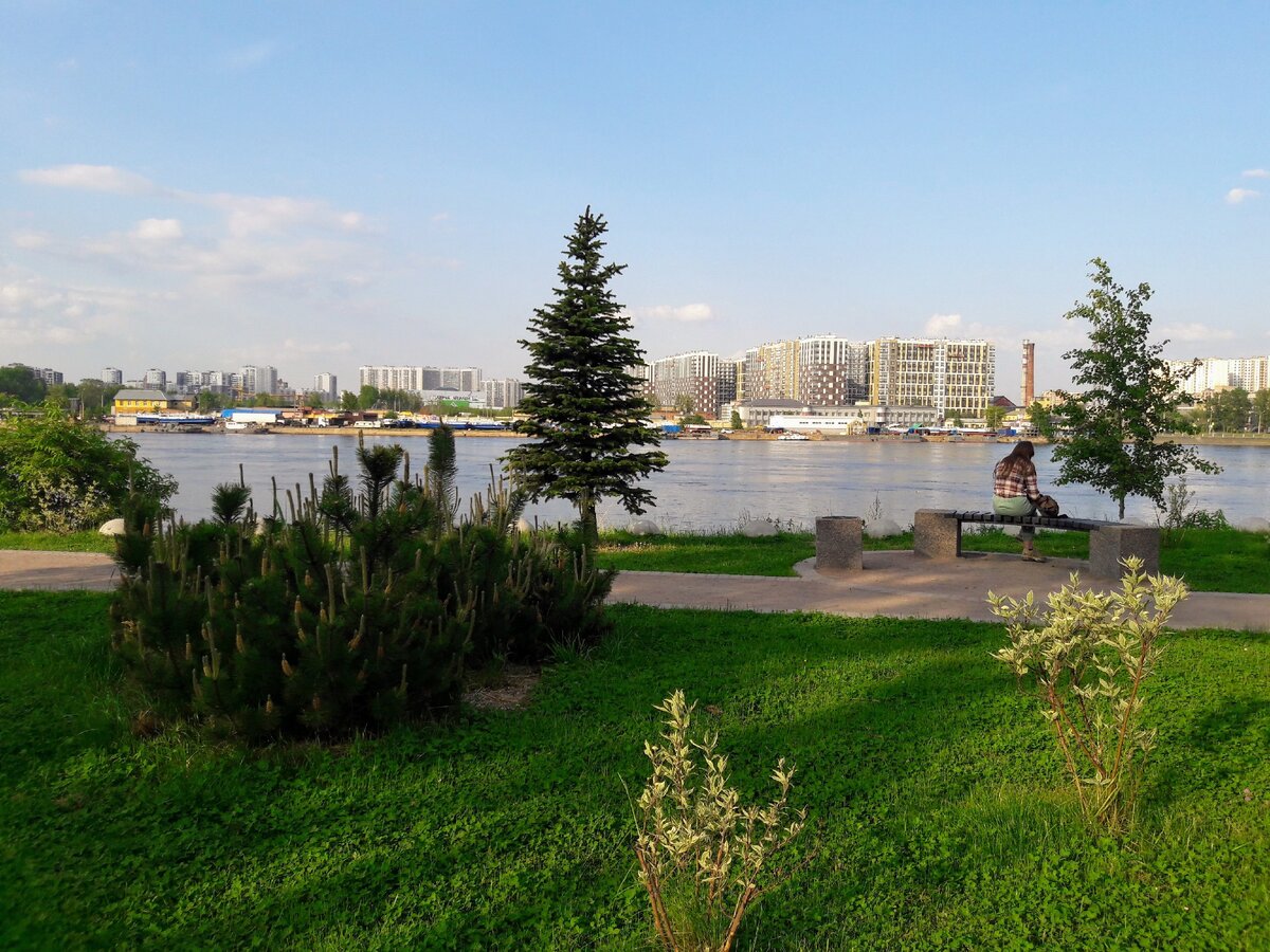 Набережная Невы с видом на правый берег