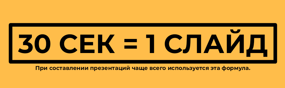Иллюстрация к формуле (30сек=1слайд), подготовлена презентационным агентством prezZza, специально для Яндекс.Дзен