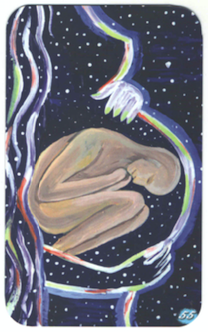 
Для Натальи выглядит она следующим образом: вижу заботу, ребенка. Женщине необходимо заботиться о себе ,чтобы всё впорядке было с её ребенком. Делаем вывод, который совпадает с отношениями в паре: Наталье нужно было о ком-то заботиться, кого-то любить, поэтому и человек ей встретился такого плана. Ему постоянно нужна забота и поддержка, о чем свидетельствует уже следующая карта, которую мы достали по запросу "Что с ним происходит?"