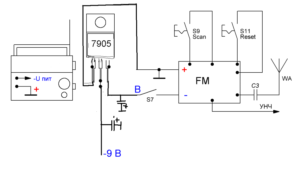 питание модуля