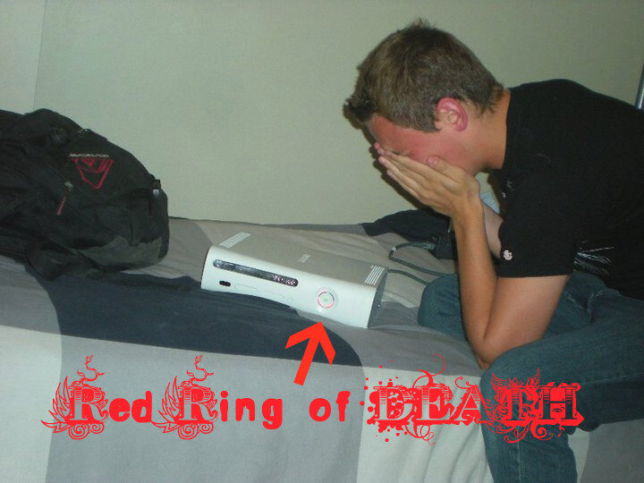 Вся боль на одном фото из-за красных огней смерти Xbox 360