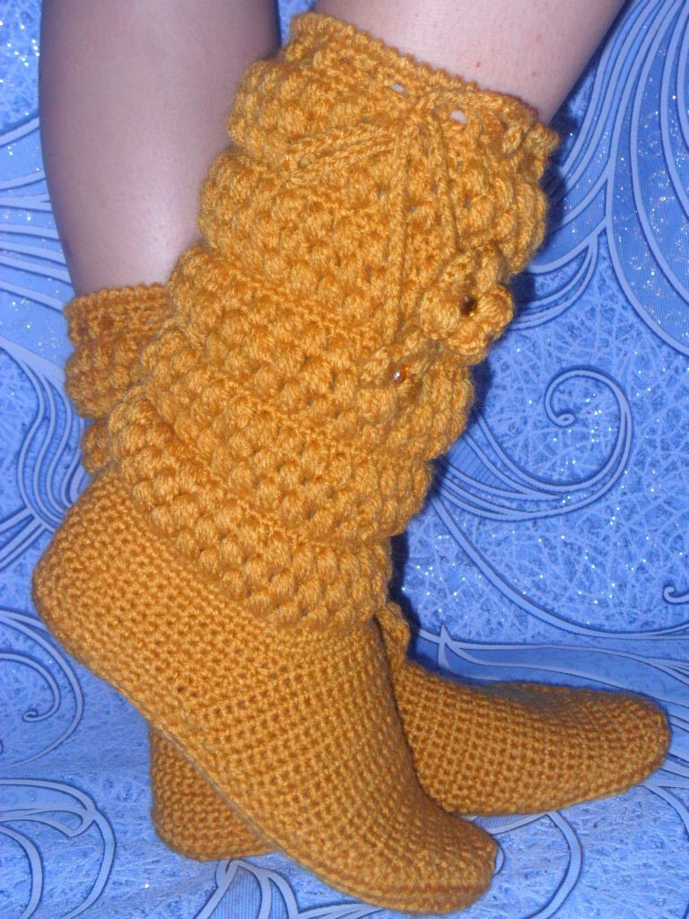 домашние сапожки на войлочной стельке