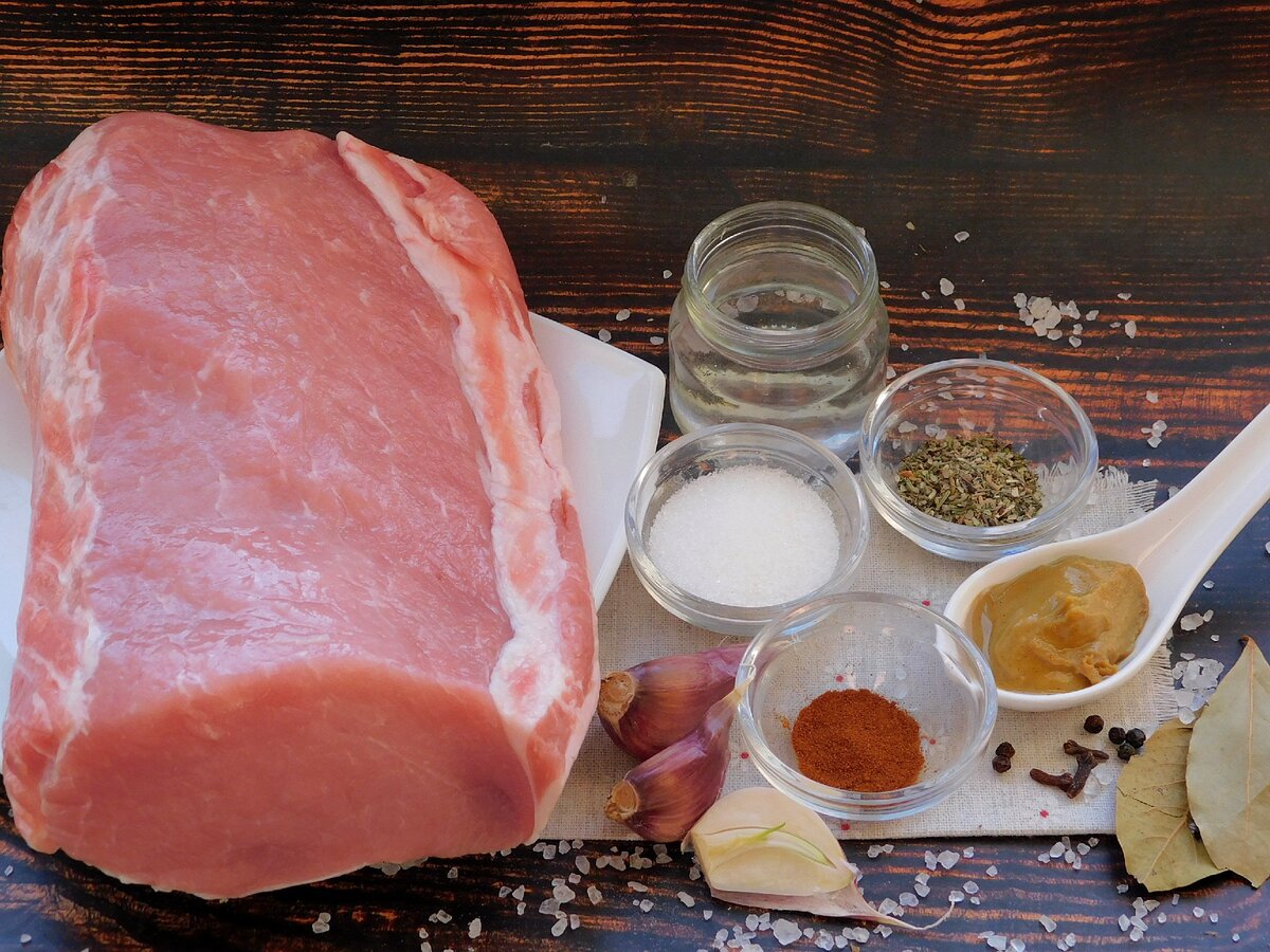 ингредиенты для приготовления буженины 