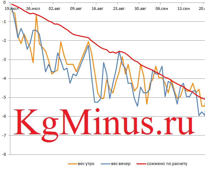 График похудения