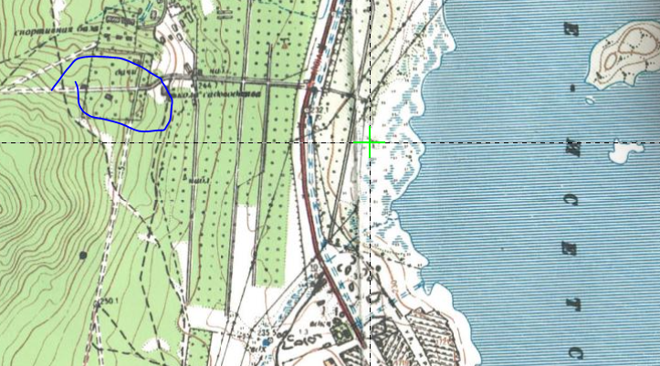 Дом отдыха в Уктусских горах на карте 1953-1954 гг.