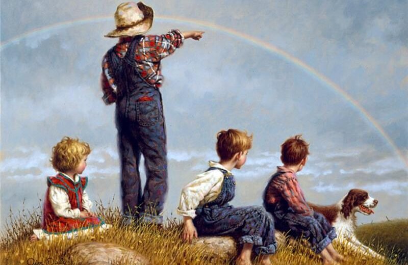 Фрагмент картины Джима Дейли «Follow The Rainbow»