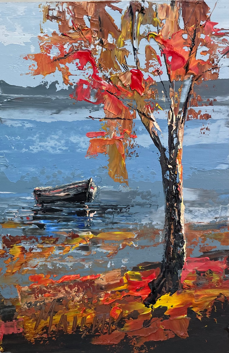 Мацик Татьяна. Молчание Масло, картон, 15*10 см
