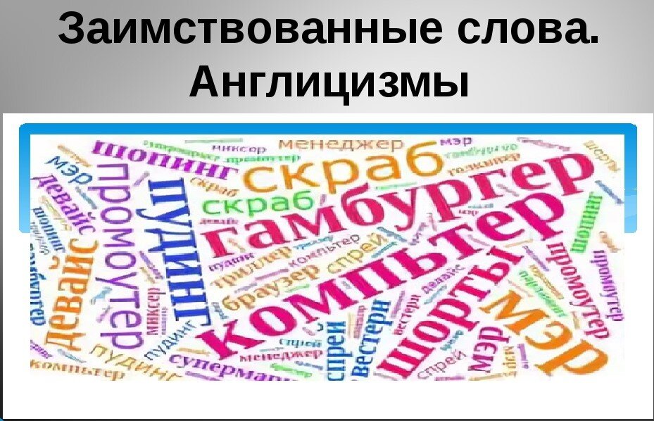 Презентация на тему заимствованные слова в современной речи