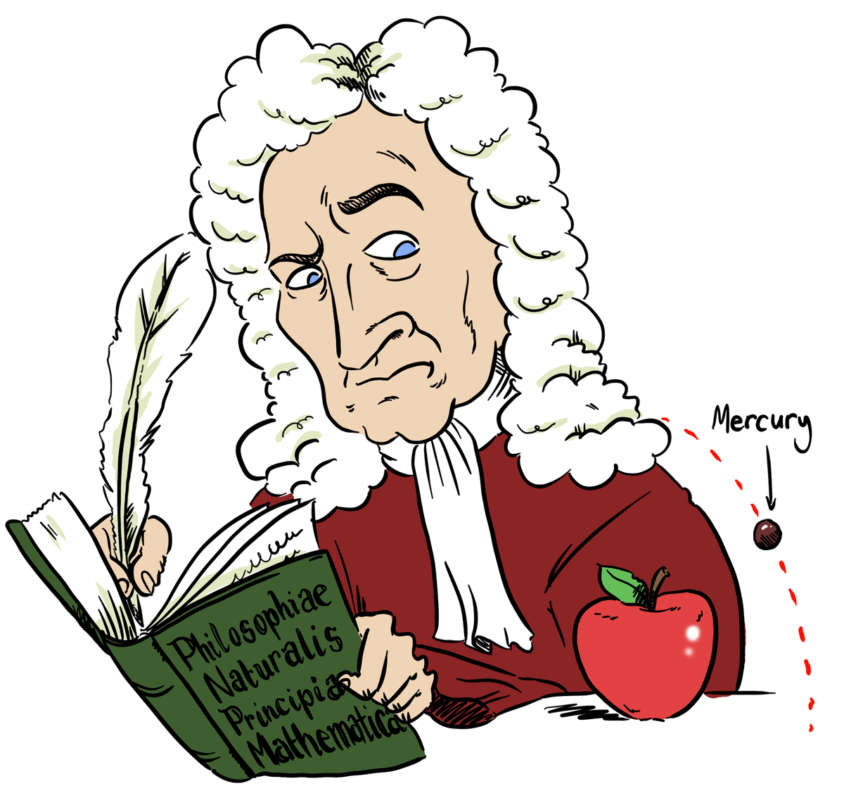 Рисунки ученые физики Исаак Ньютон