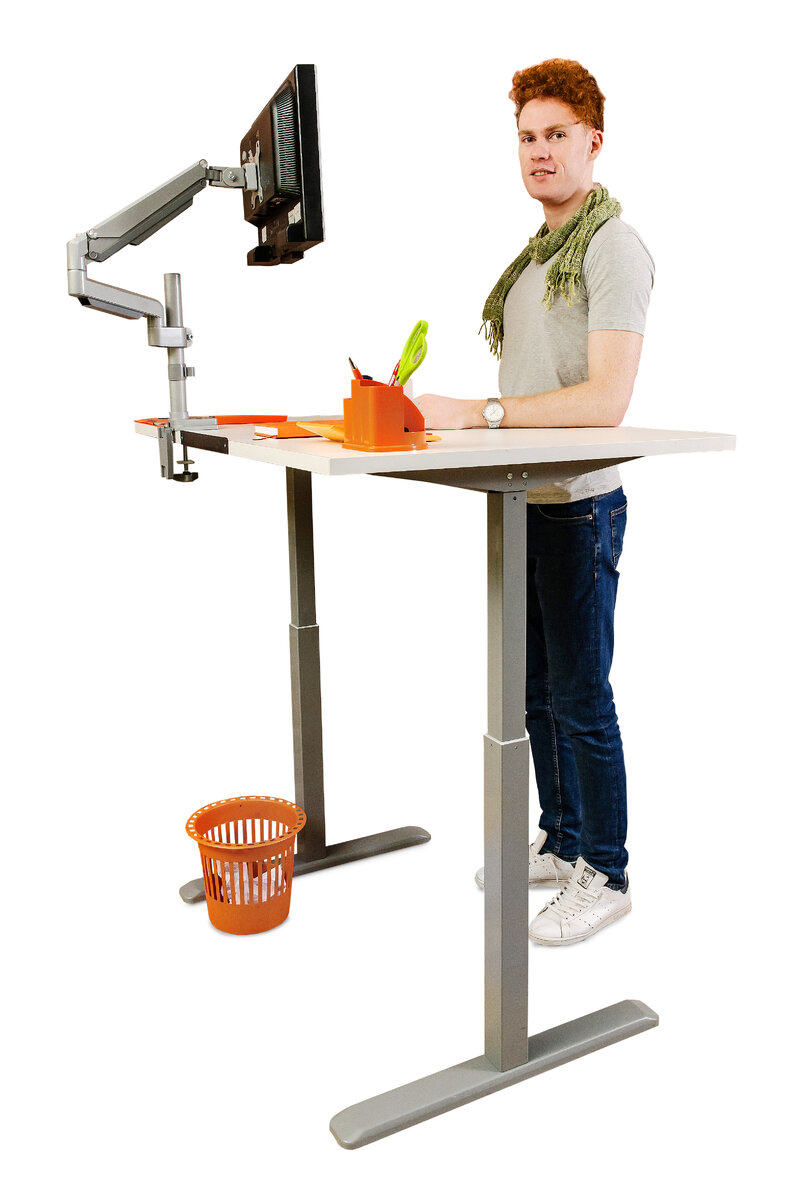 Пример настройки регулируемого стола под стоячую и сидячую позы