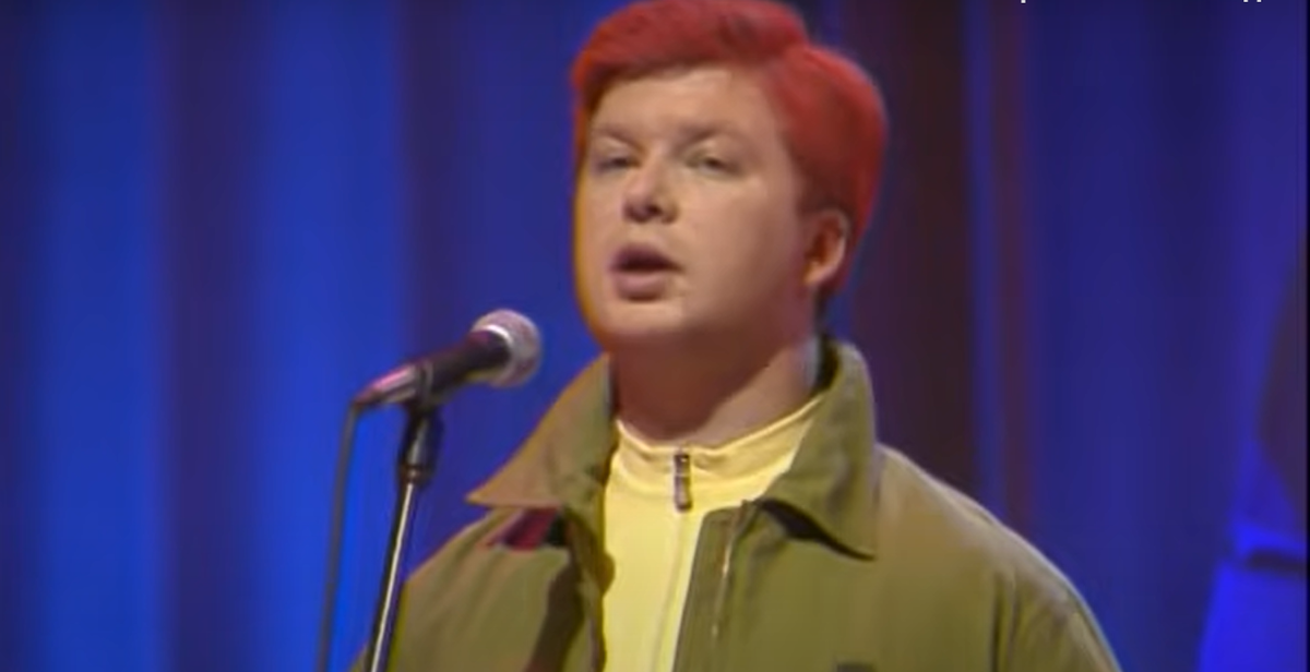 Валдис Пельш - ведущий церемонии "Золотой Граммофон-1997"