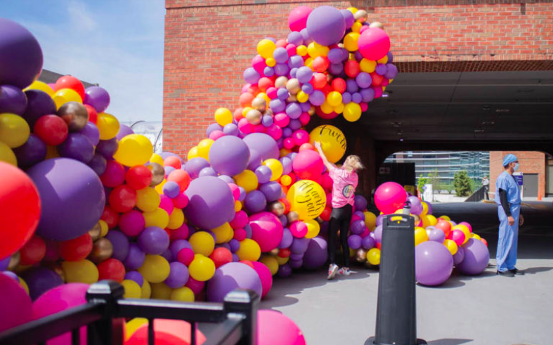 Luft Balloons Installation at Advocate Illinois Masonic Medical Center, Photos by Elaine Melko Photography