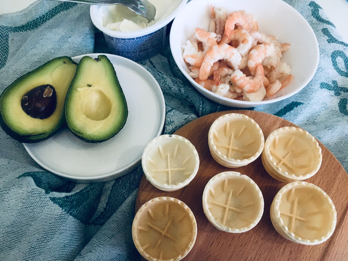 Тарталетки с креветками и кремом из авокадо – простой и вкусный рецепт с фото (пошагово)