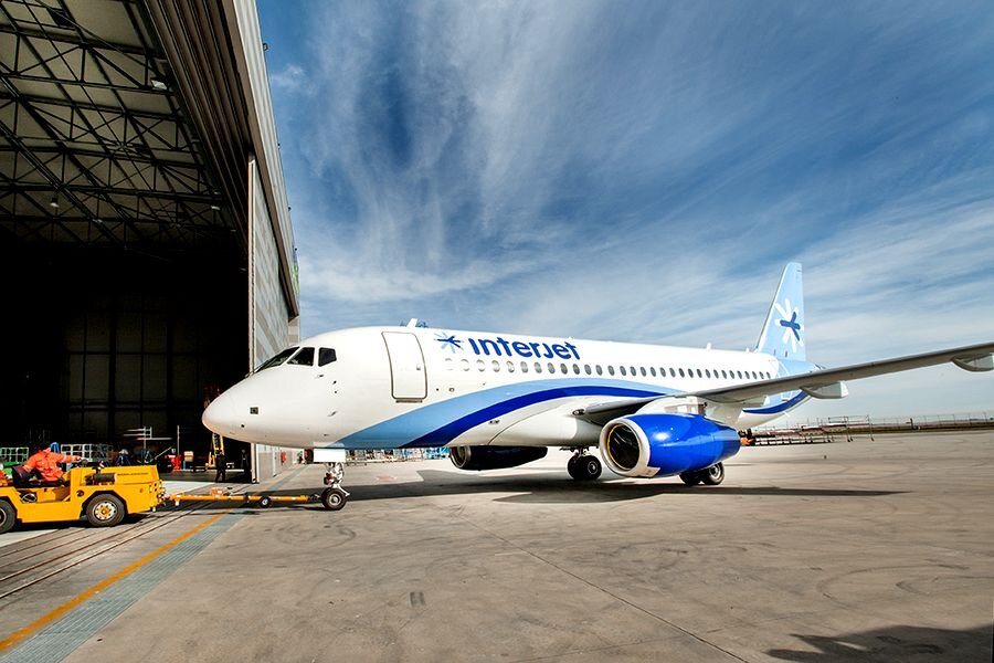 Sukhoi Superjet 100 мексиканской авиакомпании Interjet