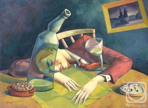 Уразаев Мират " Алкоголь с фисташками" Фото - artnow.ru