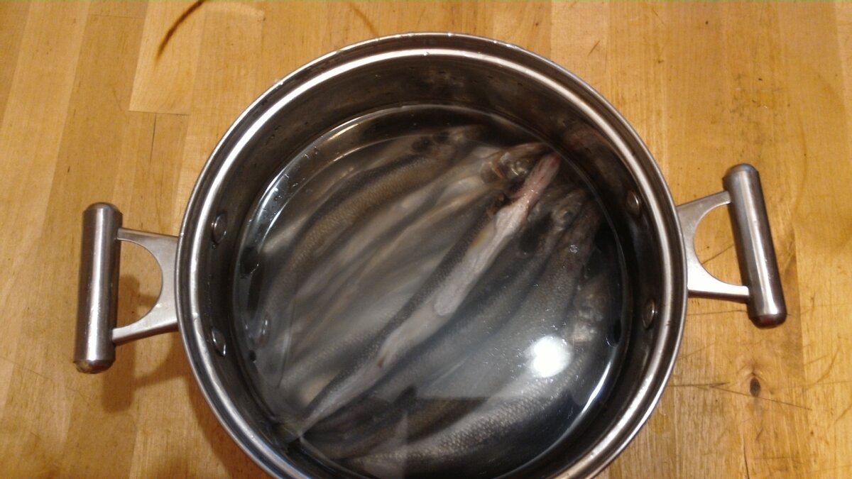 Залил корюшку соленой водой чтобы просолить