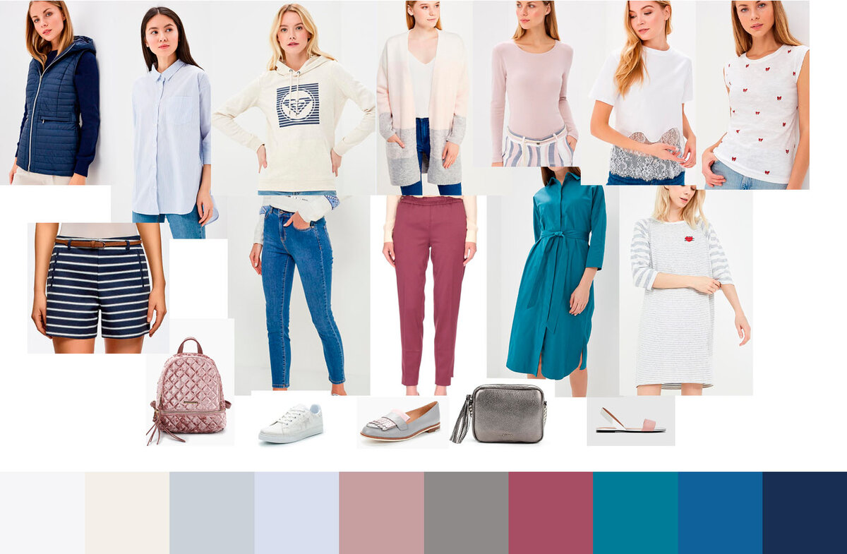 Такой капсульный гардероб у нас получится в конце