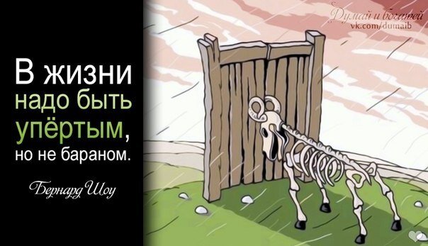   
Сегодня речь пойдет о спорах. Я уверен, многие увидят в этой мысли себя.

Практически каждый из нас хотя-бы раз встречал заядлого спорщика. И тут есть несколько вариантов развития событий:
1) Для него намного важнее была не сама истина, а процесс спора.
2) Он в лоб не видит чужих аргументов, отстаивая лишь свою точку зрения 
3) Стыдно упасть лицом в грязь, поэтому, даже понимая неправоту, нужно цепляться за любой довод

Это основные 3 ситуации, с которыми я сталкивался. И черта номер 2 присутствует во мне самом. Благо в моем окружении есть сильные личности, способные меня переубедить. 

Но скажу откровенно и из собственного опыта - это очень дерьмовый подход. Если ты уверен на 200% в своей точке зрения, перестаешь видеть и воспринимать любое другое мнение - ты создаешь полную Закрытость. 

Да, придерживаться своих убеждений - это правильно. Но тут речь не об этом. Ты заточаешь себя в Изоляцию, когда решений может быть много, мнения могут не совпадать с твоими. Только пропуская через себя и фильтруя их все, ты можешь прийти к наилучшему.

Открытость к приему информации тебе не помешает. А вот твердолобое отстаивание лишь одной позиции перечеркивает возможность выбора из разных вариантов решений.