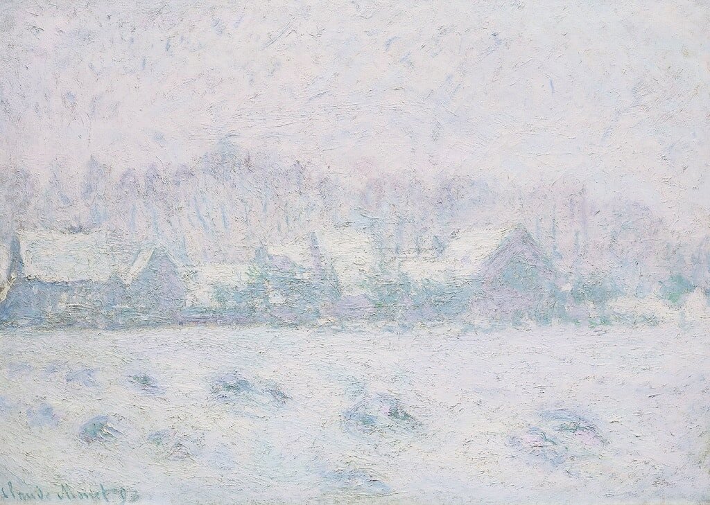 Клод Моне. «Снежный эффект в Живерни». 1893 г. 
