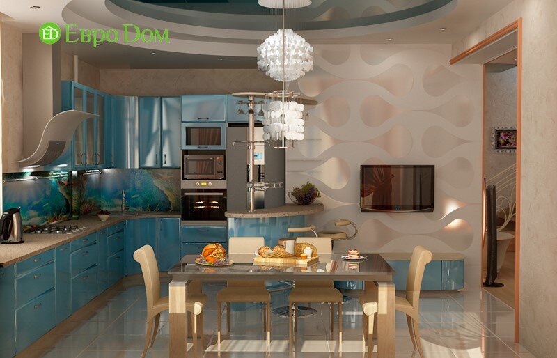  На фото: Пример недорогого оформления современной кухни