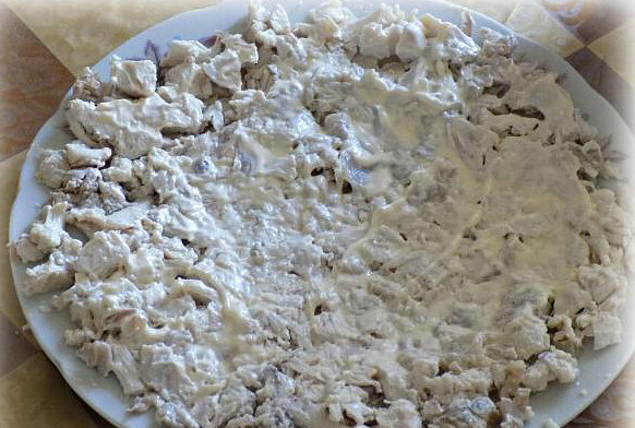 рецепты, салат подсолнух