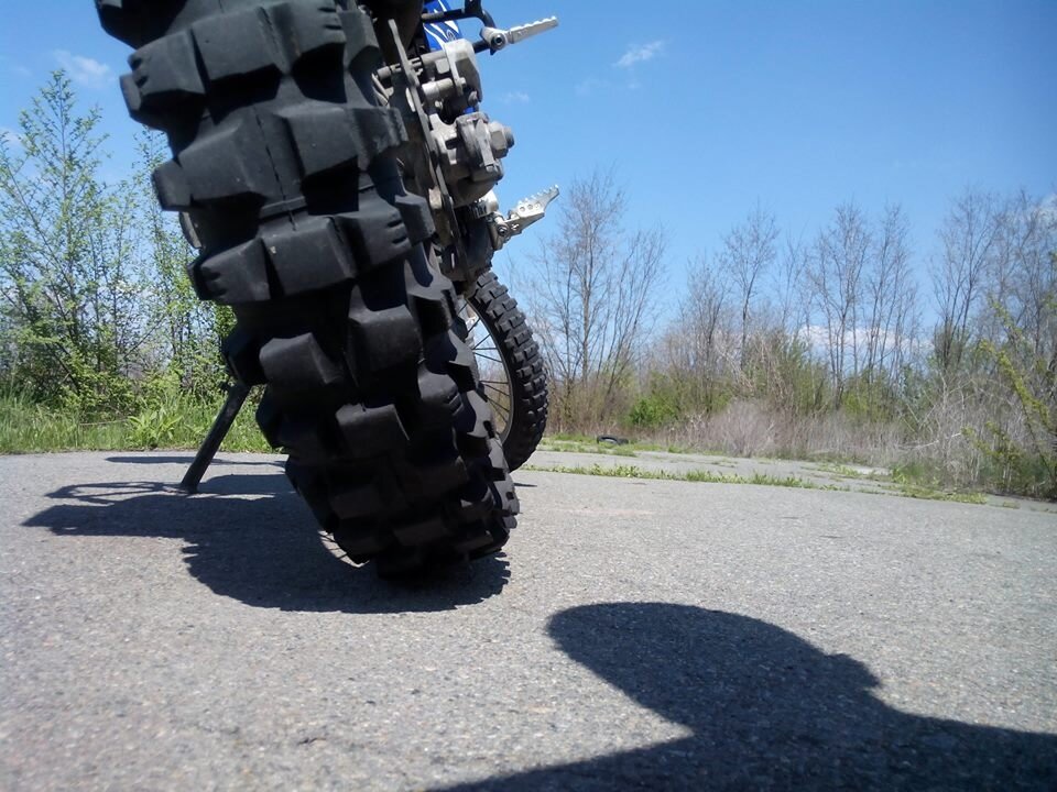 Вот так выглядит митас на мотоцикле Yamaha wr250r