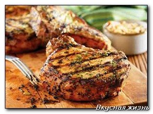 Эскалоп на сковороде гриль.