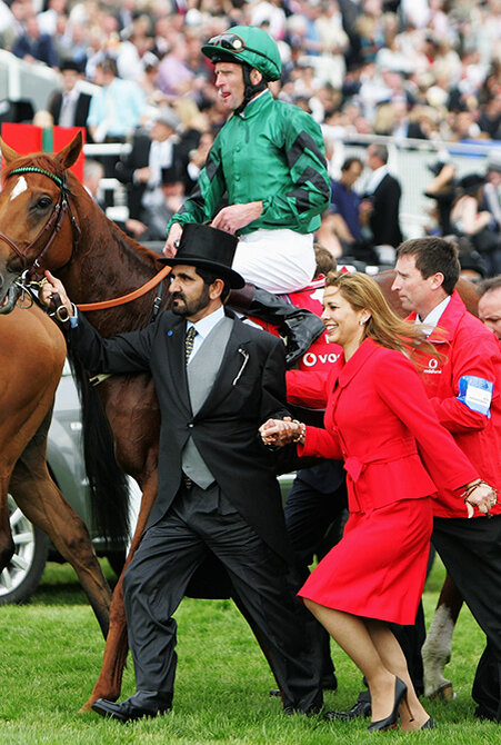 Шейх Мохаммед и принцесса Хайя на скачках Epsom Derby