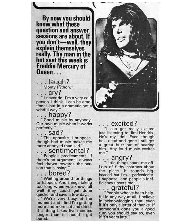 Интервью с Фредди Меркьюри - часть первая