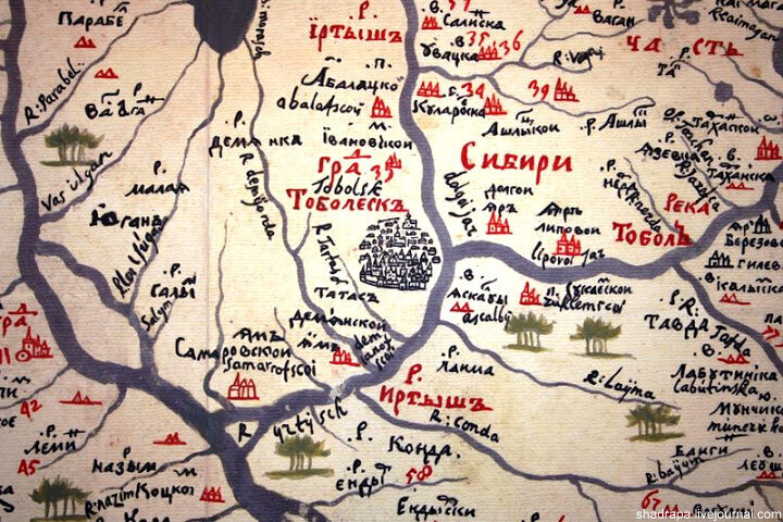 Югра на старинных картах